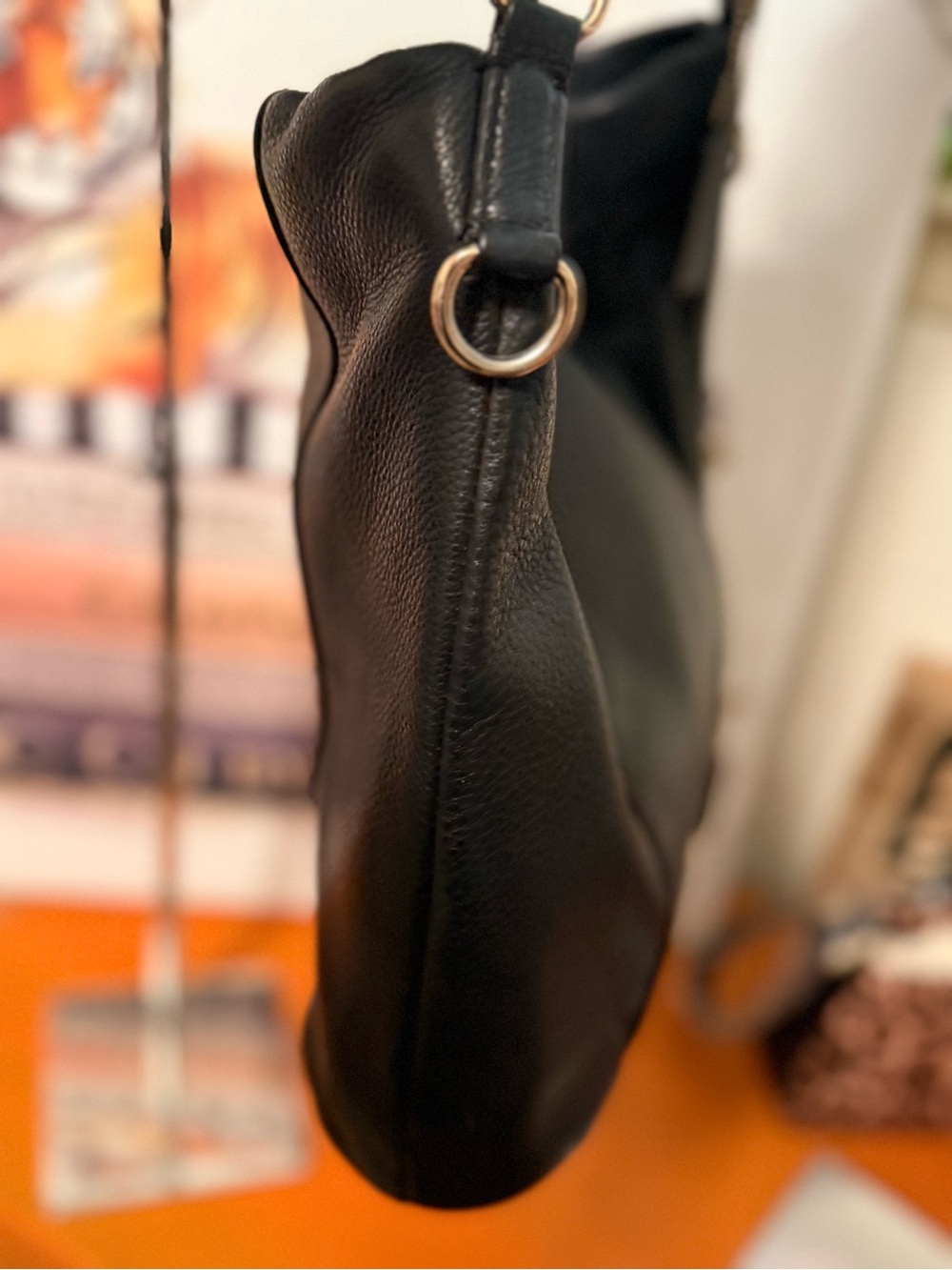 Coach Isabelle Black Pebbled Leather Hobo Bag - Picture 9 of 16